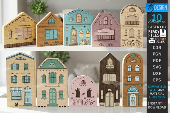 Download Miniature Village Block Toy Laser Bundle - Premium Resources