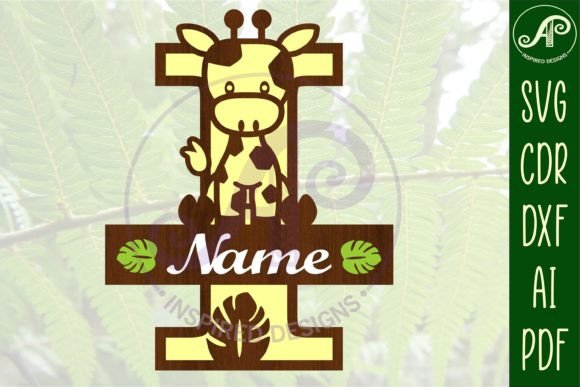 Download Giraffe Capital I Letter Monogram SVG - Premium Bundle